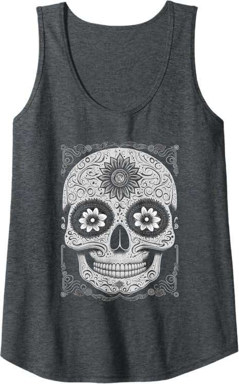 Calaveras Sugar Skull Women Tank Top – Day of the Dead Mexican Holiday Apparel