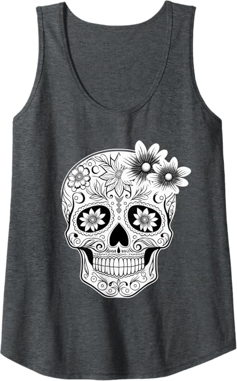 Dia De Los Muertos Mexican Skull Calaveras Women Tank Top – Vibrant Day of the Dead Apparel