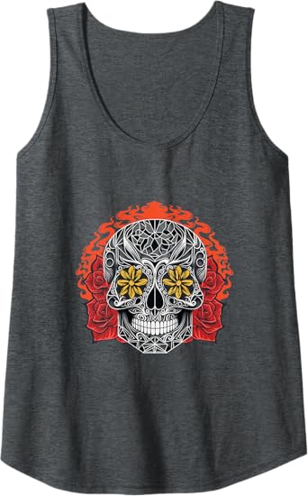 Day of the Dead Sugar Skull Calaveras Women Tank Top | Mexico Holiday Apparel
