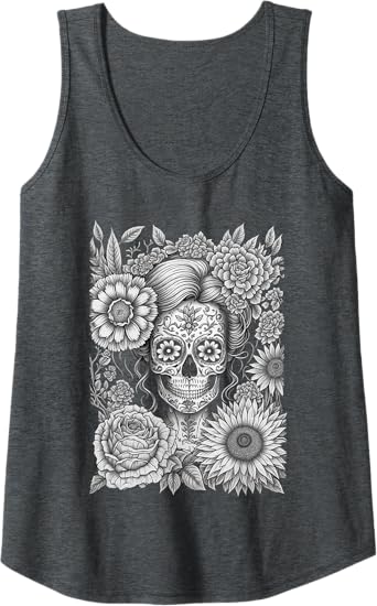 Calaveras Catrina Women Tank Top - Creepy Mexican Day of the Dead Shirt