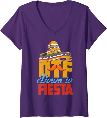 Women's Cinco de Mayo Fiesta V-Neck T-Shirt – Mexican Party Shirt