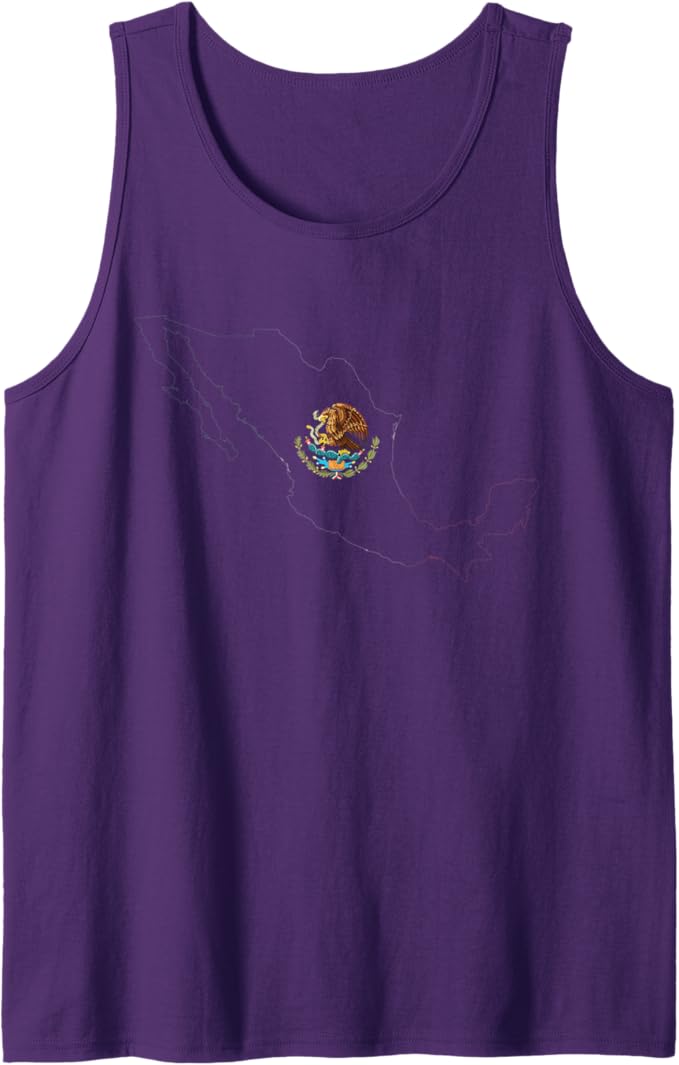 Mexican Flag, Coat of Arms, and Map Men Tank Top