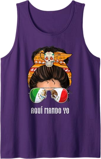Aquí Mando Yo Mexican Flag Tank Top for Men – Bandera Mexicana Top