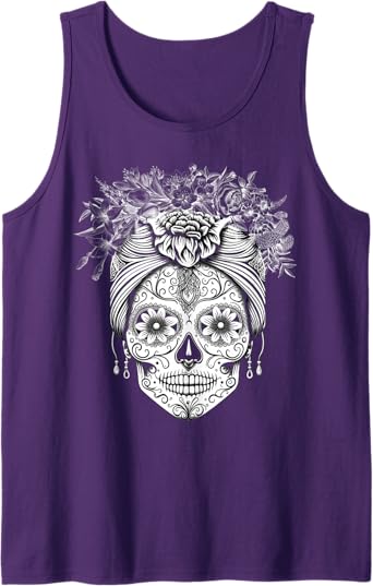 Dia De Los Muertos Mexican Calaveras De Azucar Men Tank Top