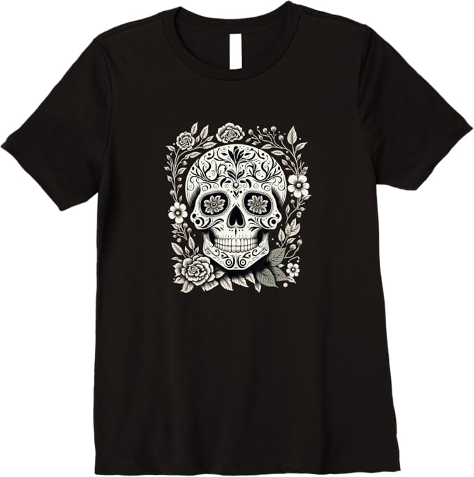 Premium Mexico Holiday Día De Los Muertos Sugar Skull Women T-Shirt