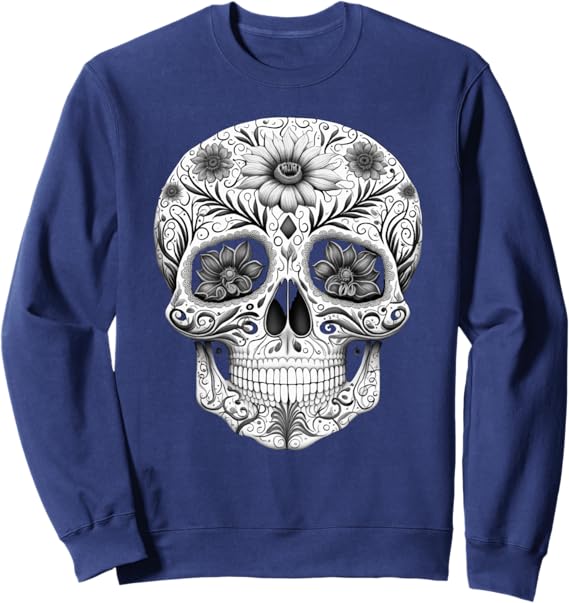 Dia De Los Muertos Mexican Skull Art Sweatshirt