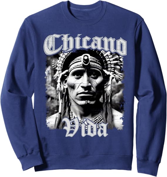 Chicano Vida Vintage Aztec Native American Mexican Sweatshirt – Unique Southwestern Style