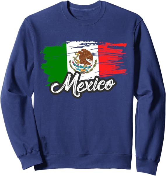 Retro Mexican Flag Sweatshirt | Vintage Bandera Mexicana Apparel