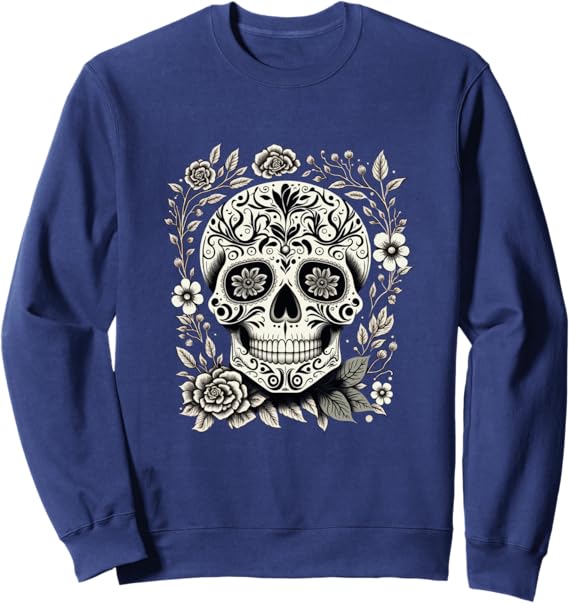Dia De Los Muertos Sugar Skull Sweatshirt - Mexico Holiday Apparel
