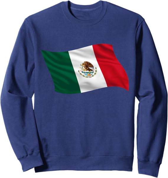 Mexico Bandera Camiseta Sweatshirt | Mexican Flag Design Hoodie
