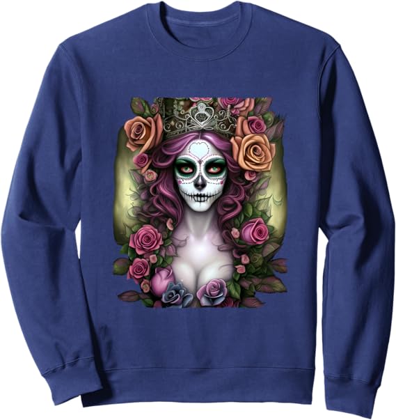 Mexico Dia De Los Muertos Calaveras Catrina Day of the Dead Sweatshirt - Festival Apparel