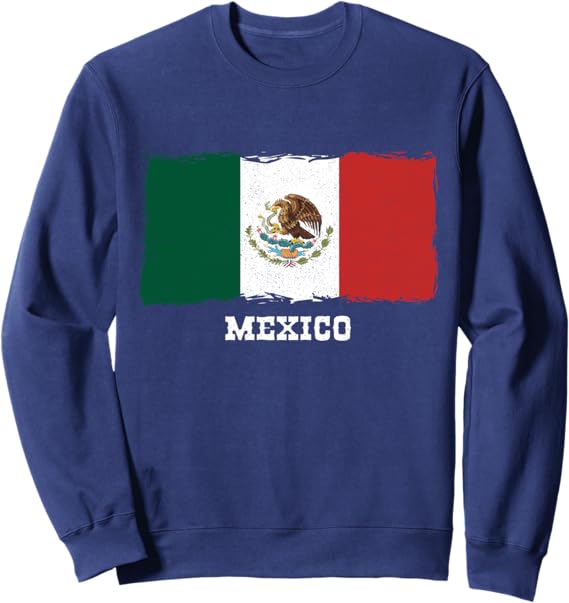 Vintage Mexico Flag Sweatshirt | Retro Bandera Mexicana Apparel