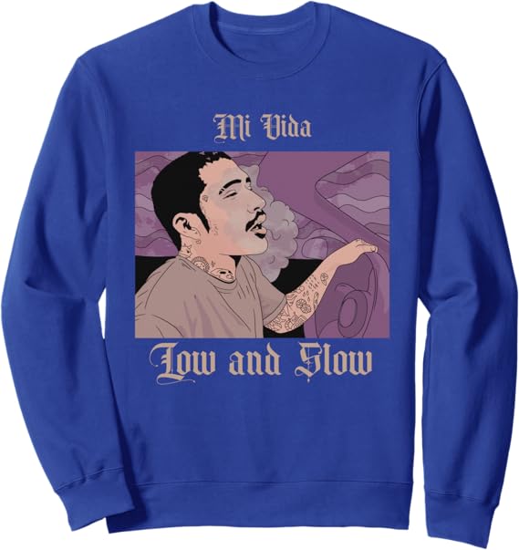 Mi Vida Low and Slow Mexican Lowrider Hombre Chicano Sweatshirt – Cool Latino Streetwear