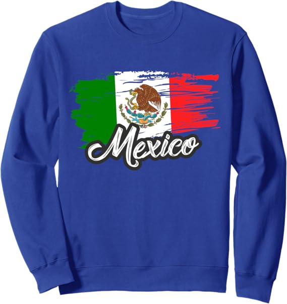 Retro Mexican Flag Sweatshirt | Vintage Bandera Mexicana Apparel