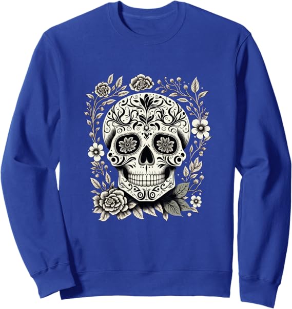 Dia De Los Muertos Sugar Skull Sweatshirt - Mexico Holiday Apparel