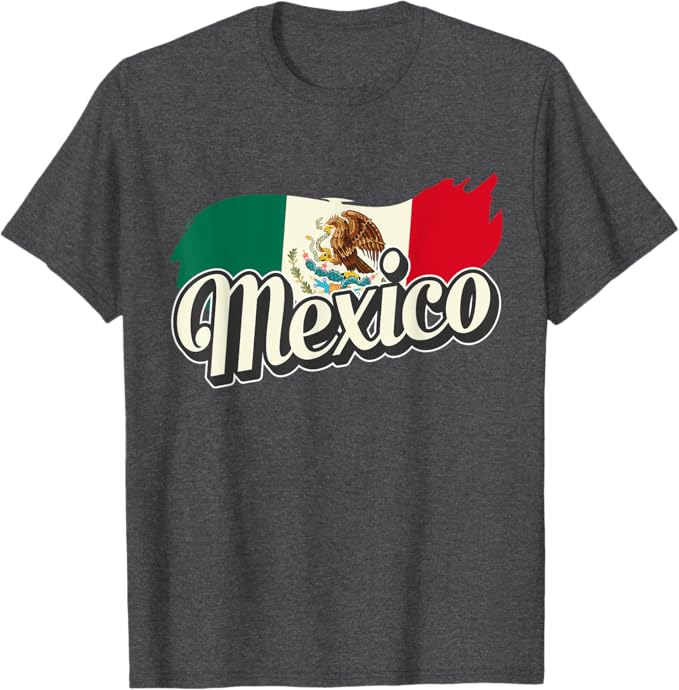 Mexican Flag Men T-Shirt with Mexico Lettering - Stylish Mexico Bandera Tee