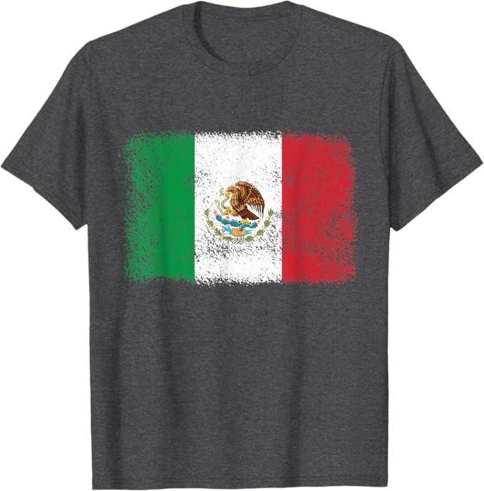 Retro Mexico Flag Men T-Shirt - Mexican Bandera Pride Camiseta