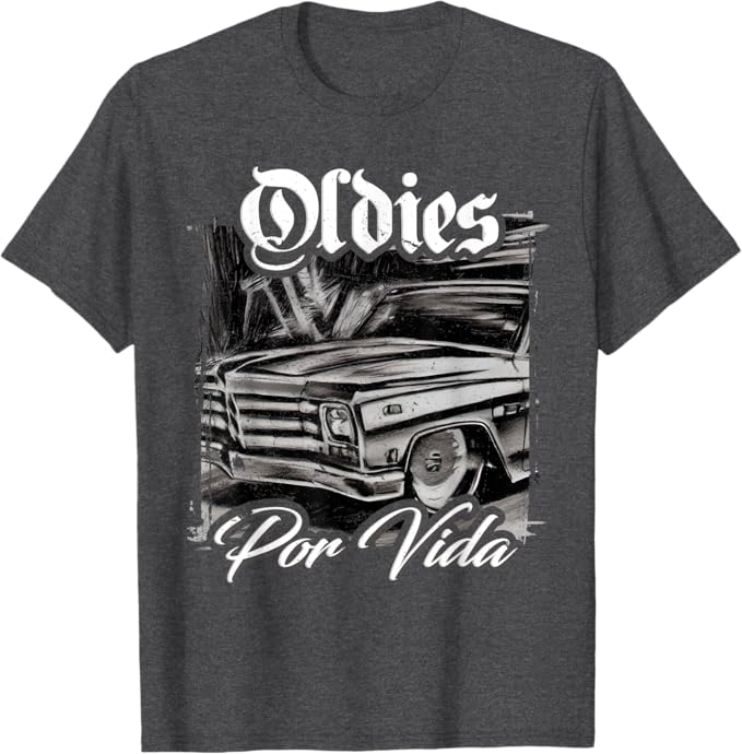 Oldies Por Vida Vintage Car Lowrider - Mexican Chicano Men T-Shirt