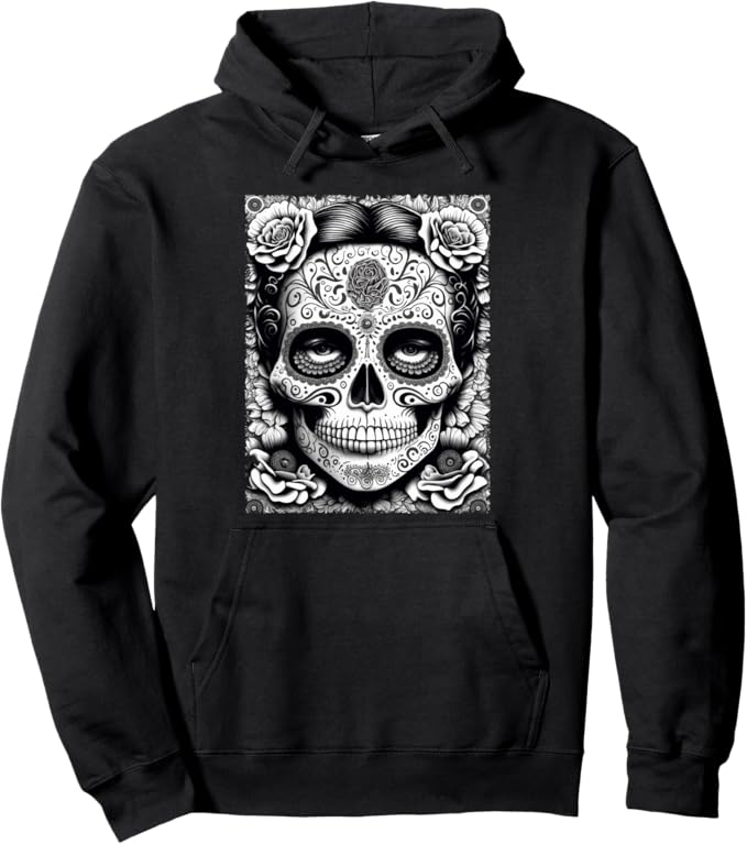 Mexico Holiday Catrina Calaveras Skull Dia de los Muertos Pullover Hoodie