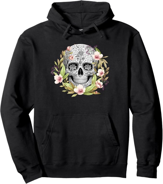 Calaveras Mexican Día De Los Muertos Pullover Hoodie - For Men and Women