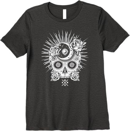 Premium Mexican Occult Sugar Skull Women T-Shirt | Dia De Los Muertos Apparel