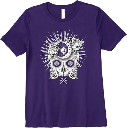 Premium Mexican Occult Sugar Skull Women T-Shirt | Dia De Los Muertos Apparel