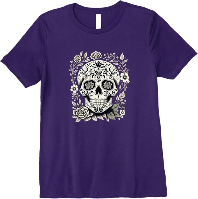 Premium Mexico Holiday Día De Los Muertos Sugar Skull Women T-Shirt