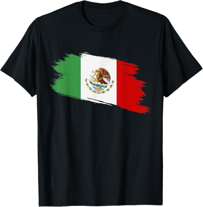 Vintage Mexican Flag Men T-Shirt | Bandera Mexicana Mexico Camiseta