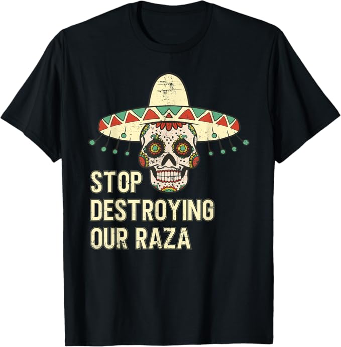 Protect Our Raza: Mexican Chicano Skull Hombre Men T-Shirt – Bold Statement Apparel