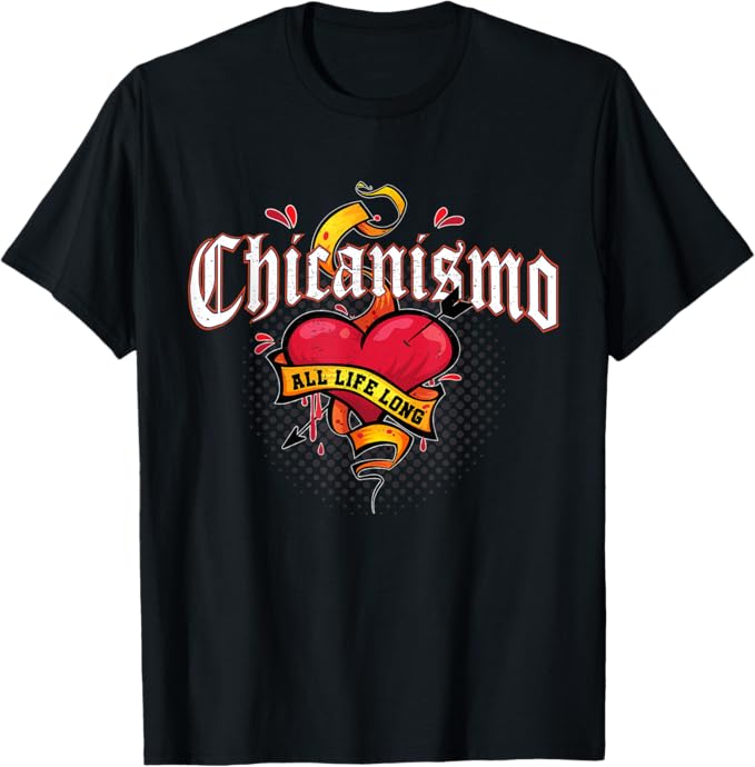 Chicanismo Retro Mexican Chicano Heart Men T-Shirt – All Life Long Style