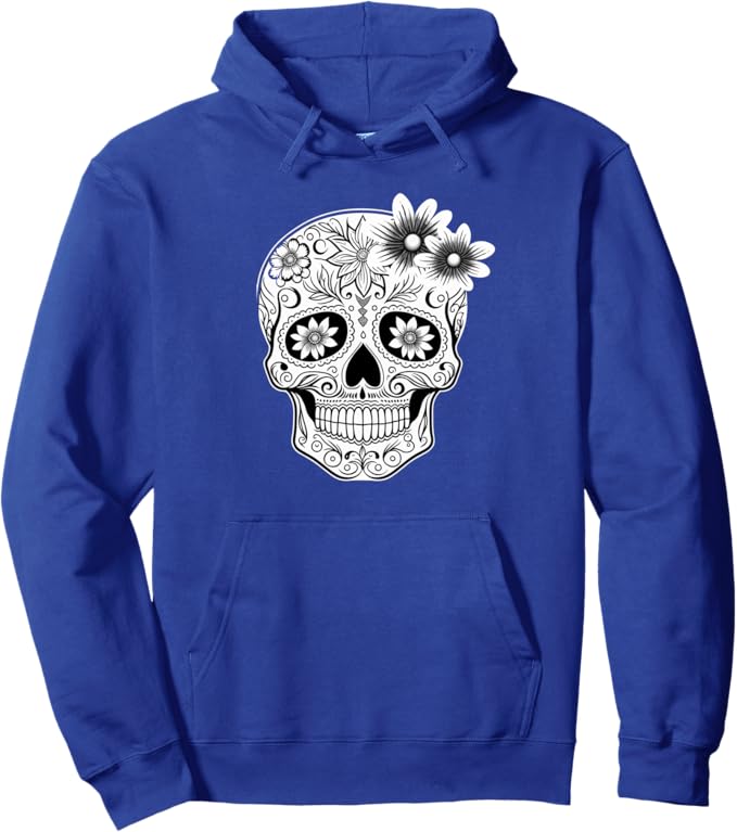 Día De Los Muertos Pullover Hoodie - Mexican Skull Calaveras Design