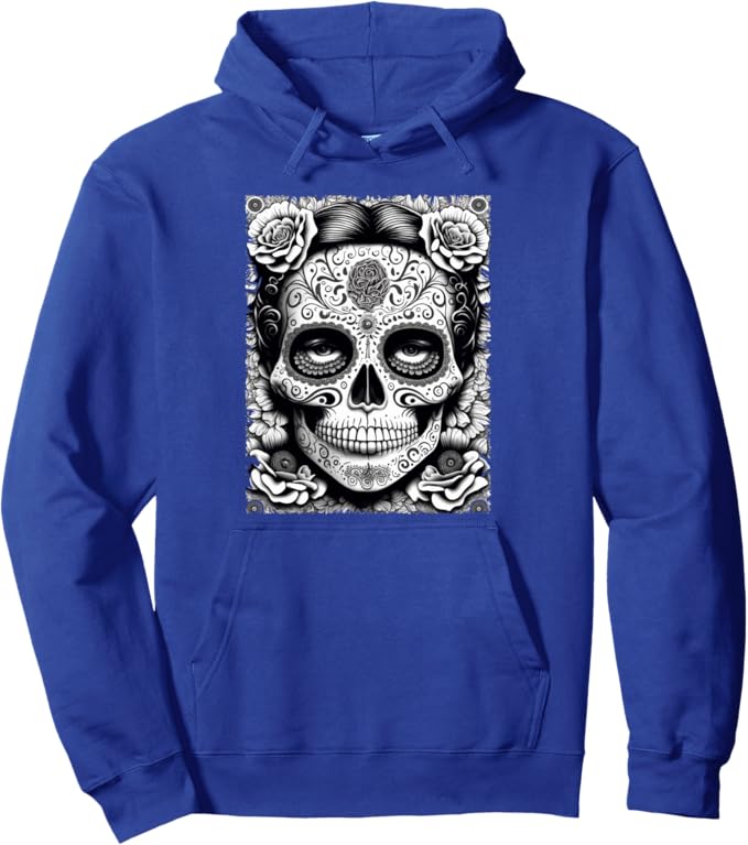 Mexico Holiday Catrina Calaveras Skull Dia de los Muertos Pullover Hoodie