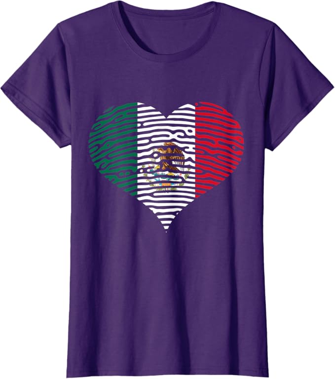 Mexican Flag Heart DNA Women T-Shirt – Bandera Corazón Design