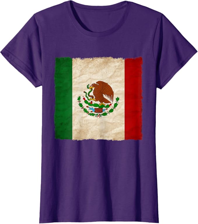 Vintage Mexican Flag Women T-Shirt – Mexico Pride Camiseta for Proud Mexicans