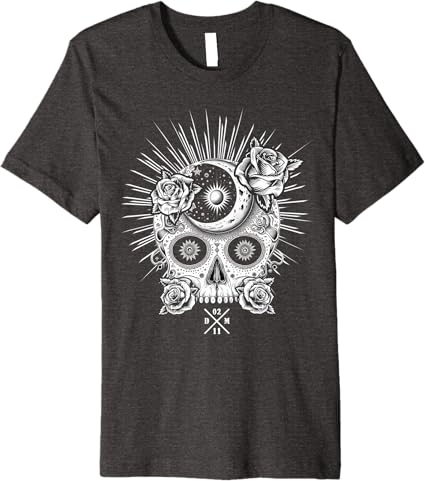 Premium Mexican Occult Sugar Skull Men T-Shirt | Dia De Los Muertos Apparel