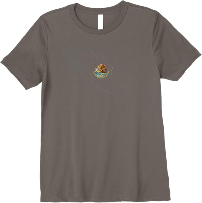 Mexican Pride Premium Women T-Shirt: Mexico Flag, Escudo Nacional de México, and Map Design