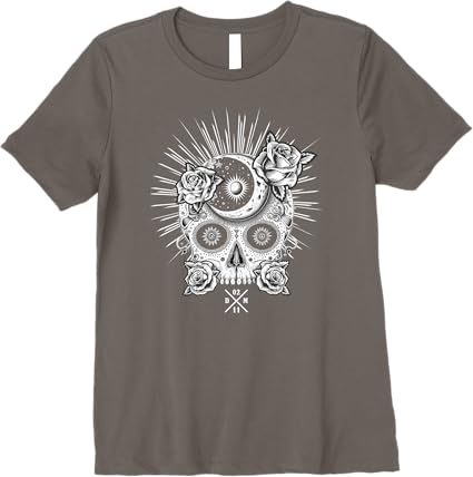 Premium Mexican Occult Sugar Skull Women T-Shirt | Dia De Los Muertos Apparel