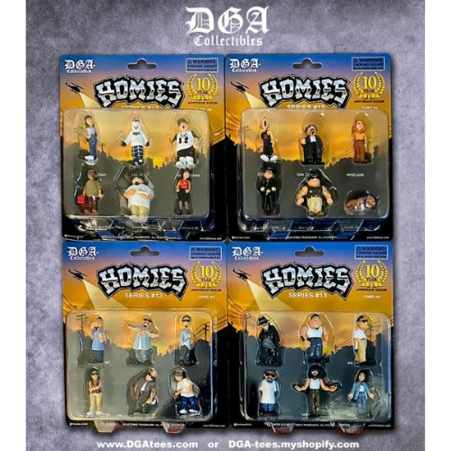 HOMIES SERIES 13 - BLISTER CARDS SET OF 4 (24 Figures Total)